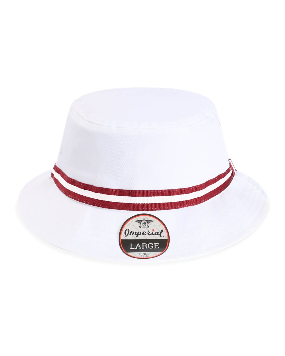 Imperial The Oxford Performance Bucket Hat. 1371P - White/ Maroon
