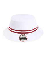 Imperial The Oxford Performance Bucket Hat. 1371P - White/ Maroon