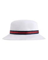 Imperial The Oxford Performance Bucket Hat. 1371P - White/ Navy/ Red