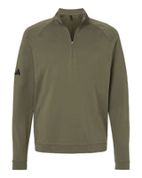 Adidas Men's Club Quarter-Zip Pullover. A598 - Olive Strata