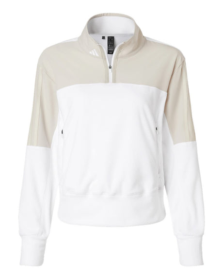Adidas Women's Fleece Quarter-Zip Pullover. A601 - Alumina