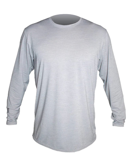 ANETIK Men's Low Pro Tech Long Sleeve T-Shirt. MVLPRL8 - Alloy Heathered
