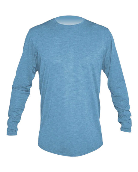 ANETIK Men's Low Pro Tech Long Sleeve T-Shirt. MVLPRL8 - Bahama Heathered