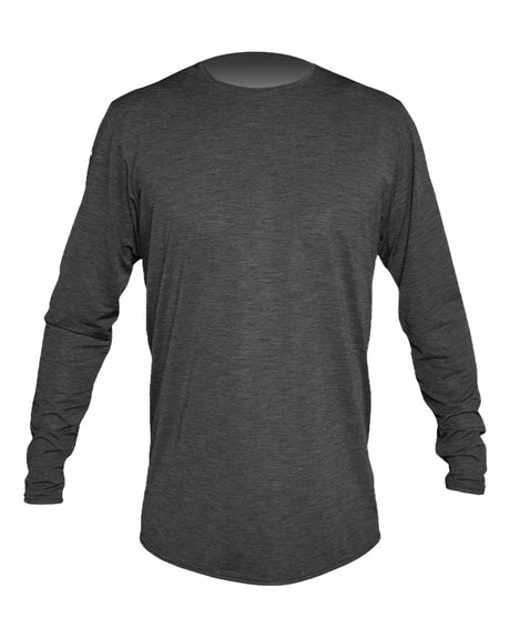ANETIK Men's Low Pro Tech Long Sleeve T-Shirt. MVLPRL8 - Charcoal Heathered