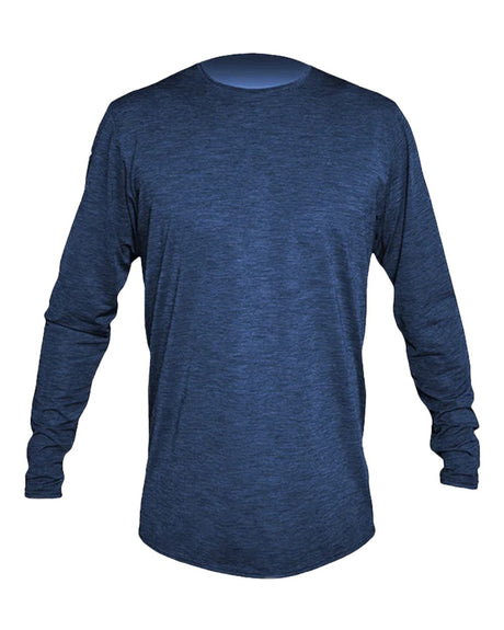 ANETIK Men's Low Pro Tech Long Sleeve T-Shirt. MVLPRL8 - Navy Heathered