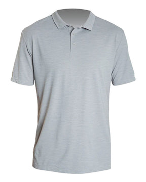 ANETIK Men's Low Pro Tech Polo. MPLPRS0 - Alloy Heathered