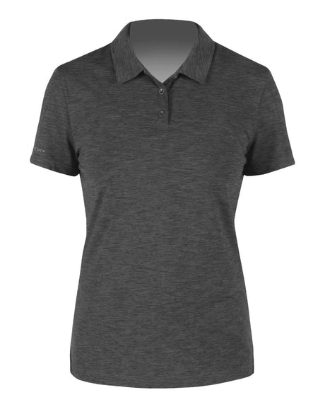 ANETIK Women's Breeze Tech Polo. WPBRZS1 - Charcoal Heathered