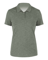 ANETIK Women's Breeze Tech Polo. WPBRZS1 - Dark Olive Heathered