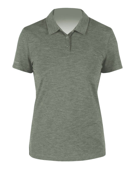 ANETIK Women's Breeze Tech Polo. WPBRZS1 - Dark Olive Heathered