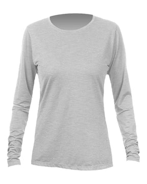 ANETIK Women's Breeze Tech Long Sleeve T-Shirt. WSBRZL0 - Alloy Heathered