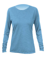 ANETIK Women's Breeze Tech Long Sleeve T-Shirt. WSBRZL0 - Bahama Heathered
