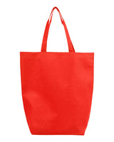 Q-Tees Non-Woven Gusset Bottom Tote. Q1251 - Red