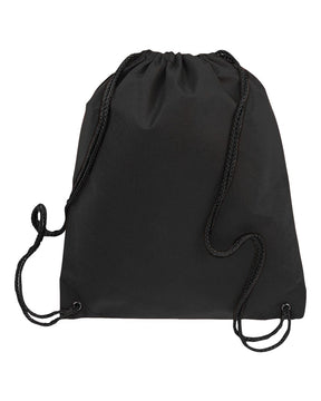 Q-Tees Non-Woven Drawstring Bag. Q1235 - Black