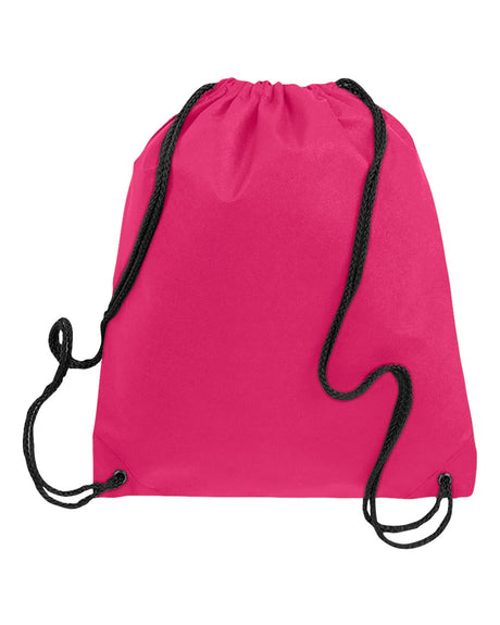 Q-Tees Non-Woven Drawstring Bag. Q1235 - Hot Pink