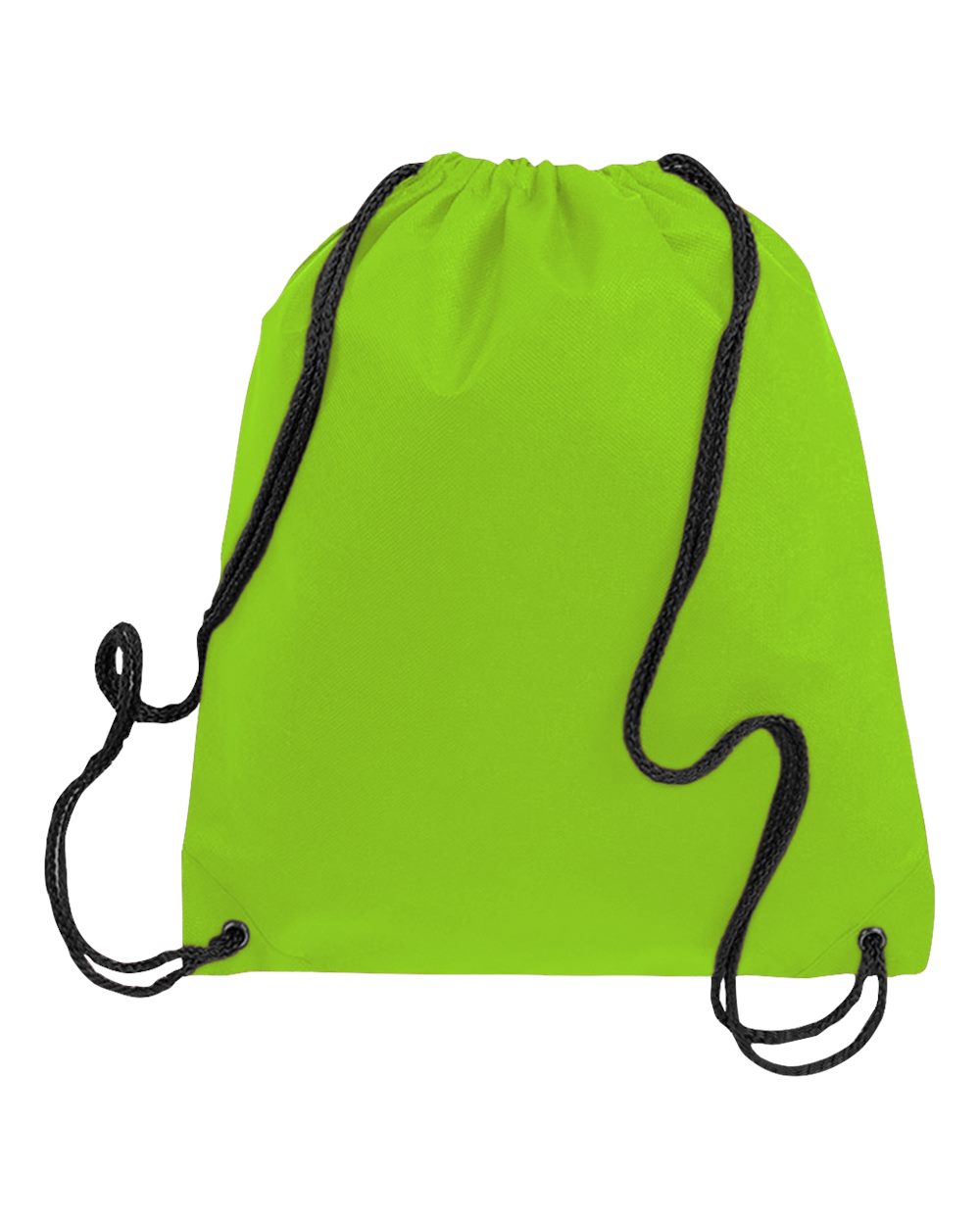Q-Tees Non-Woven Drawstring Bag. Q1235 - Lime Green