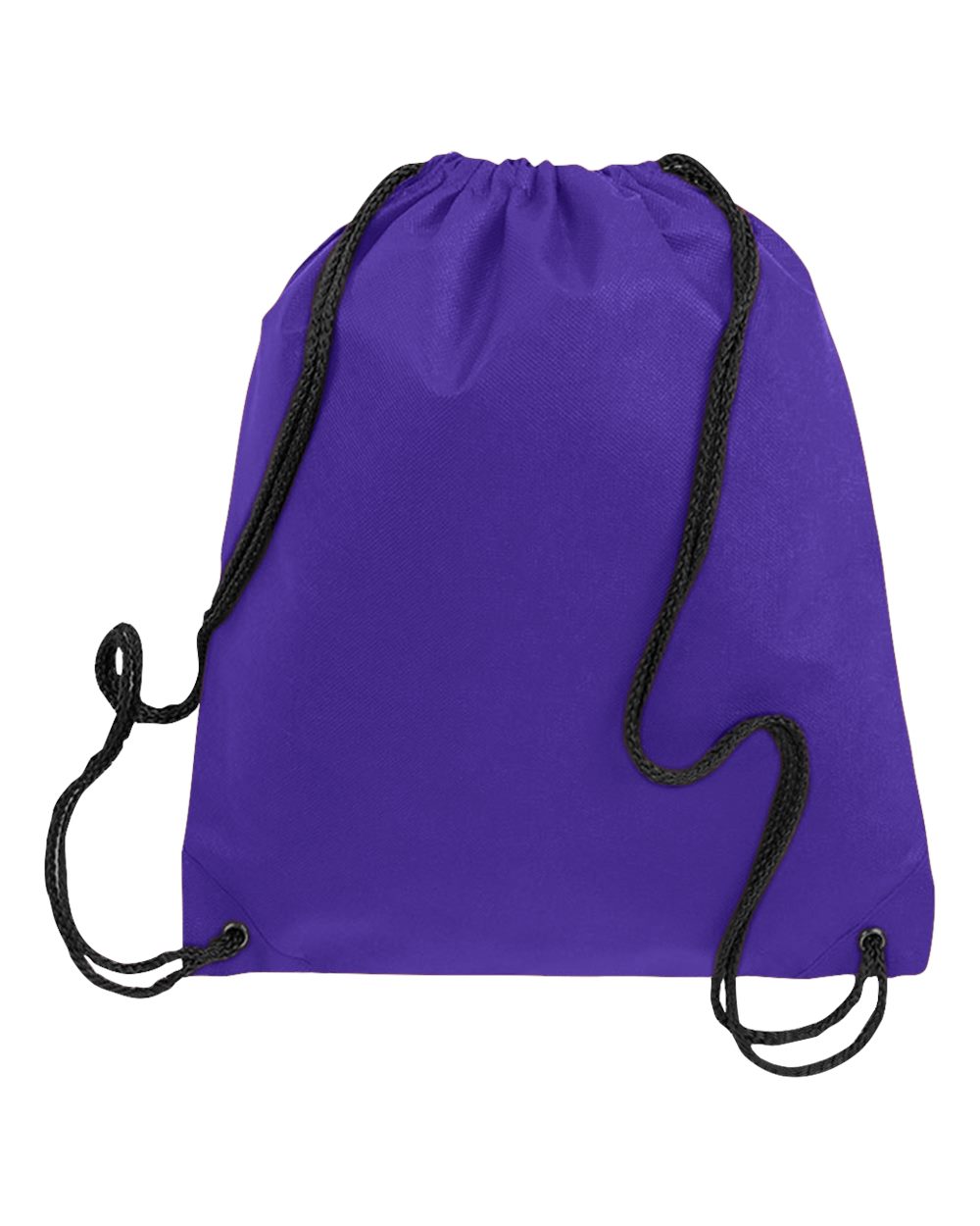 Q-Tees Non-Woven Drawstring Bag. Q1235 - Purple
