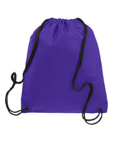 Q-Tees Non-Woven Drawstring Bag. Q1235 - Purple