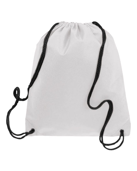 Q-Tees Non-Woven Drawstring Bag. Q1235 - White