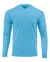 Paragon Unisex Bahama Performance Hooded Long Sleeve T-Shirt. 220 - Bimini Blue