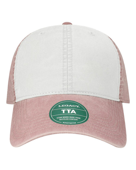 LEGACY Terra Twill Cap. TTA - White/ Dusty Rose