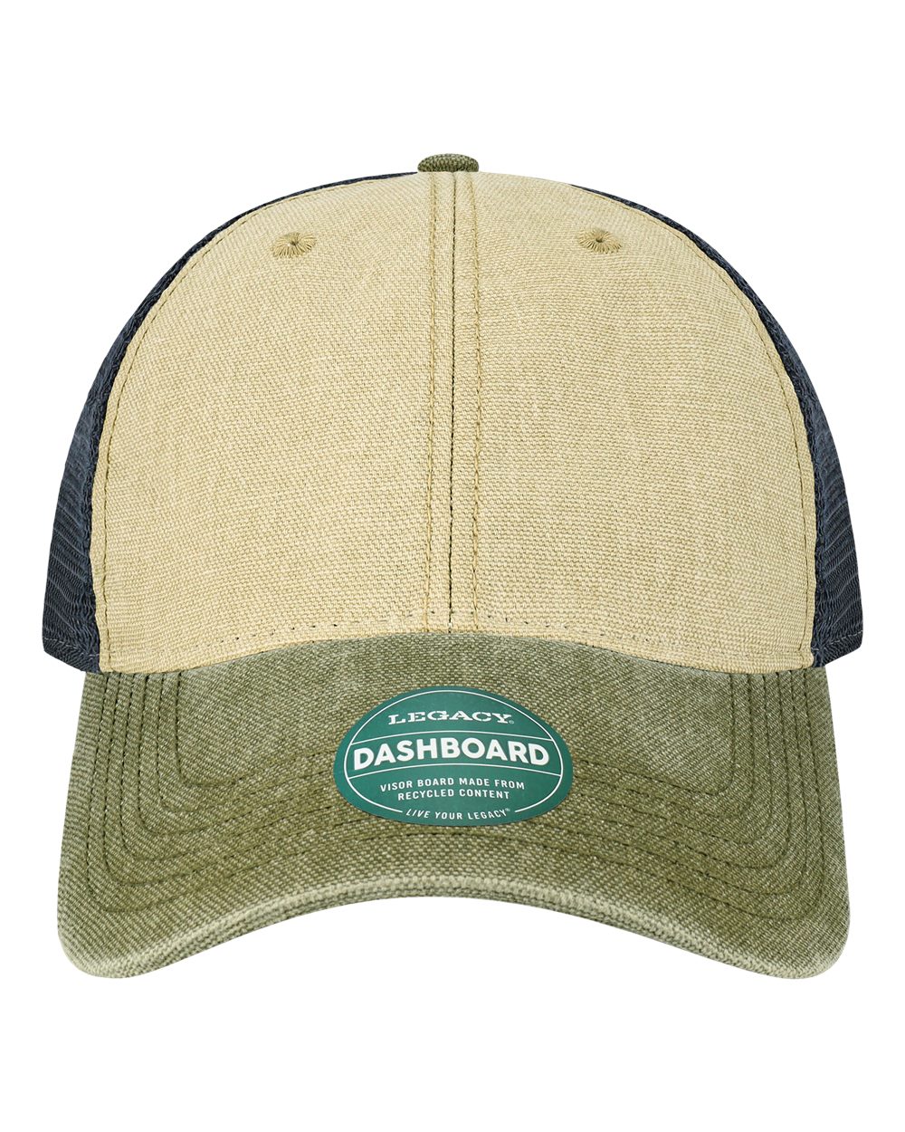 LEGACY Dashboard Trucker Cap. DTA - Stone/ Olive/ Navy