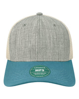 LEGACY Mid-Pro Snapback Trucker Cap. MPS - Melange Grey/ Pacific Blue/ Stone