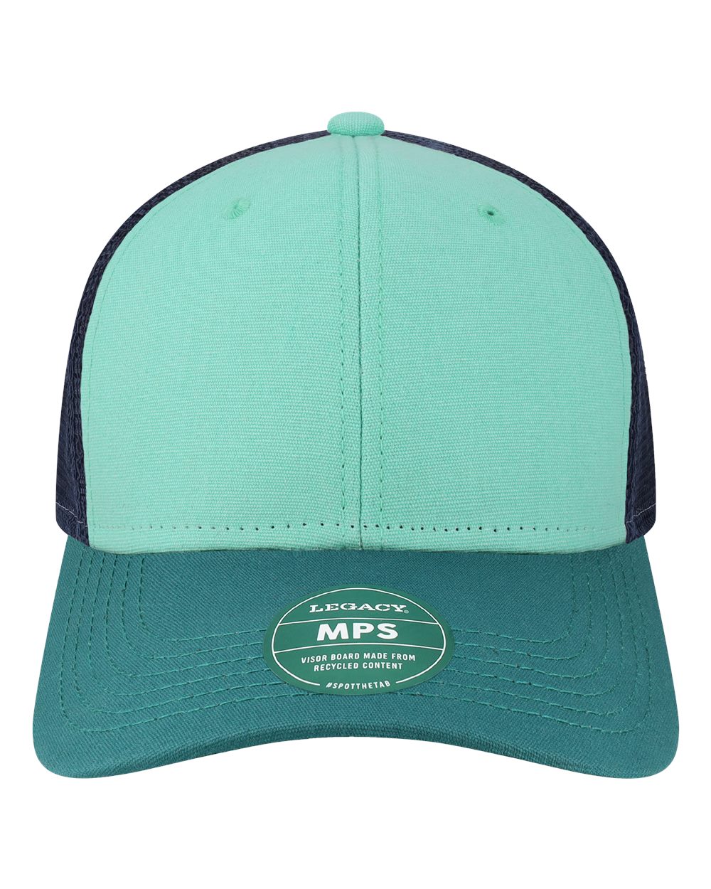 LEGACY Mid-Pro Snapback Trucker Cap. MPS - Mint/ Marine/ Navy