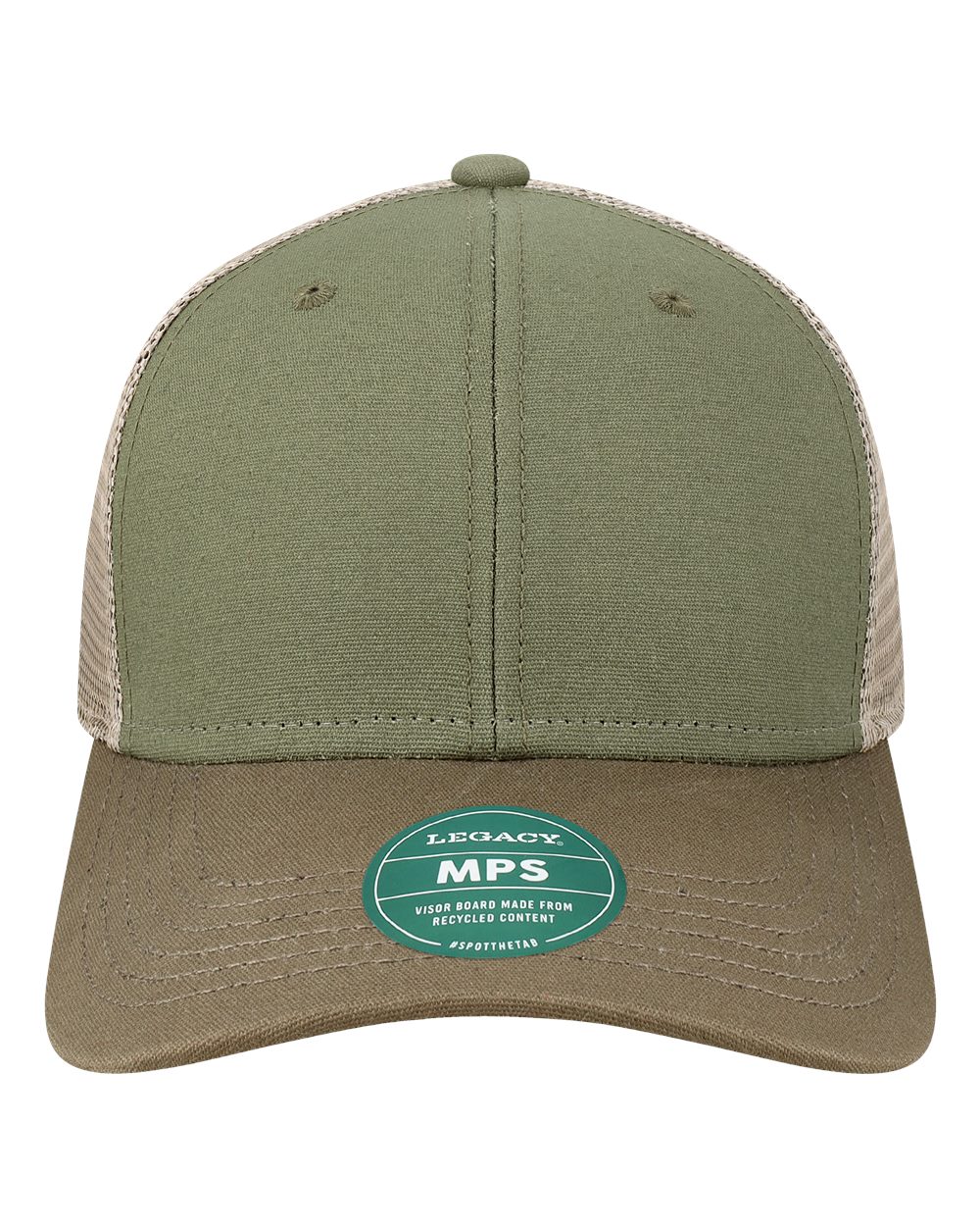 LEGACY Mid-Pro Snapback Trucker Cap. MPS - Olive/ Dark Olive/ Dark Khaki