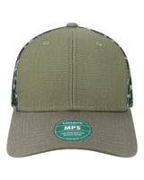 LEGACY Mid-Pro Snapback Trucker Cap. MPS - Olive/ Grey/ Grey Camo