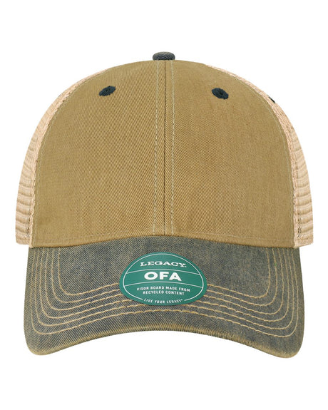 LEGACY Old Favorite Trucker Cap. OFA - Dark Tan/ Navy