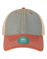 LEGACY Old Favorite Trucker Cap. OFA - Light Blue/ Cardinal