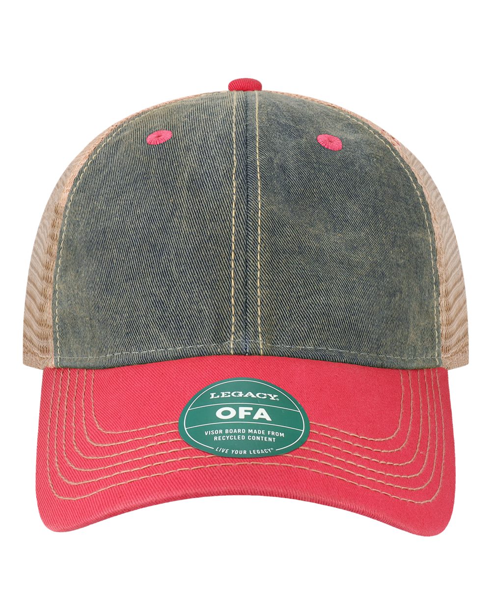 LEGACY Old Favorite Trucker Cap. OFA - Navy/ Dark Pink