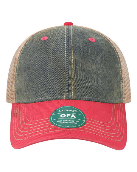 LEGACY Old Favorite Trucker Cap. OFA - Navy/ Dark Pink