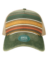 LEGACY Old Favorite Five-Panel Trucker Cap. OFAFP - Green Stripe