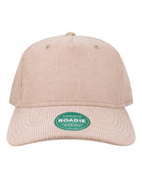 LEGACY Five-Panel Adjustable Cap. ROADIE - Dusty Rose Corduroy