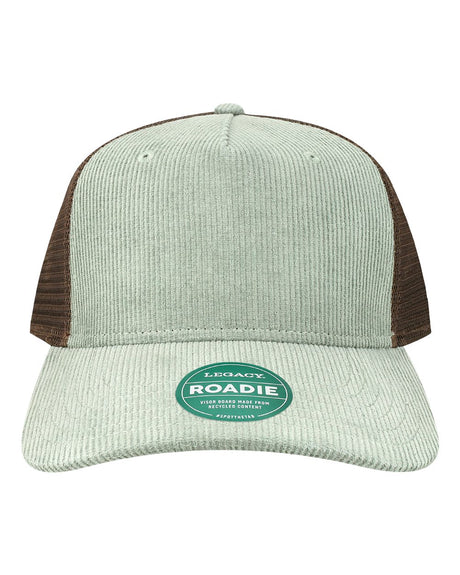 LEGACY Five-Panel Adjustable Cap. ROADIE - Sawgrass Corduroy/ Brown