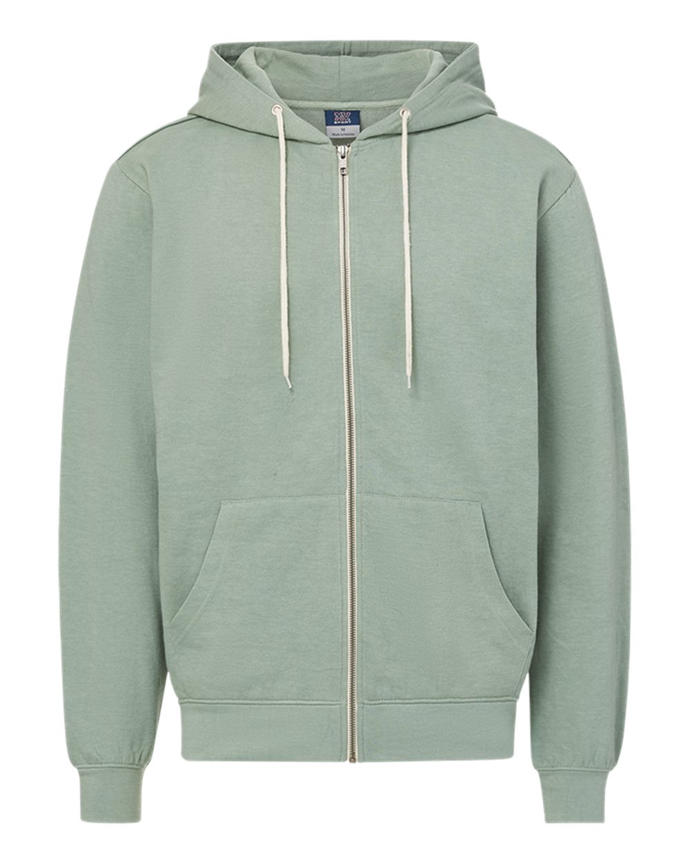 MV Sport Unisex Retro Heather Full-Zip Hooded Sweatshirt. 2349 - Greenstone
