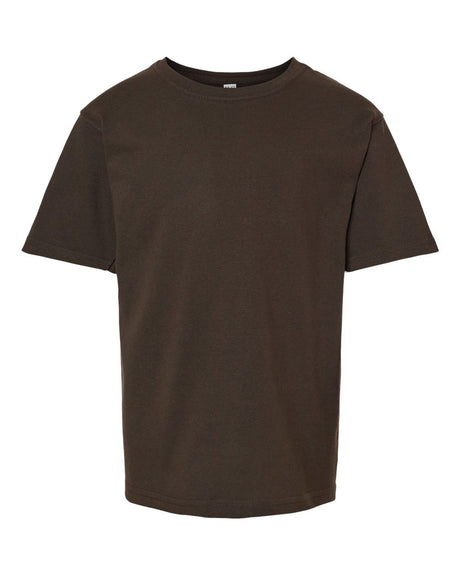 M&O Youth Gold Soft Touch T-Shirt. 4850 - Chocolate
