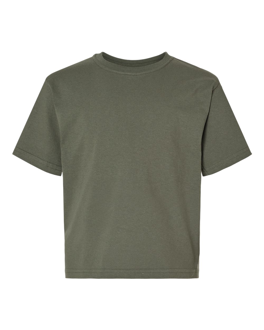 M&O Youth Gold Soft Touch T-Shirt. 4850 - Military Green