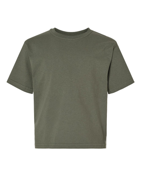 M&O Youth Gold Soft Touch T-Shirt. 4850 - Military Green
