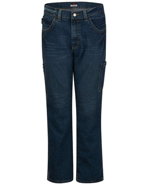 Bulwark Men's Odd Sizes Stretch Denim Dungaree Jeans. PSJ6ODD - Sanded Denim - 30I