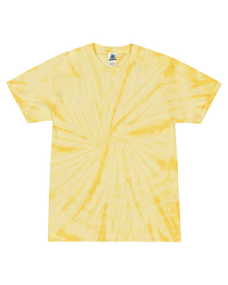 Colortone Unisex Multi-Color Tie-Dyed T-Shirt. 1000 - Spider Dandelion