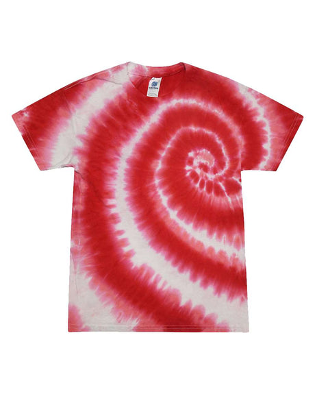 Colortone Unisex Multi-Color Tie-Dyed T-Shirt. 1000 - Swirl Red
