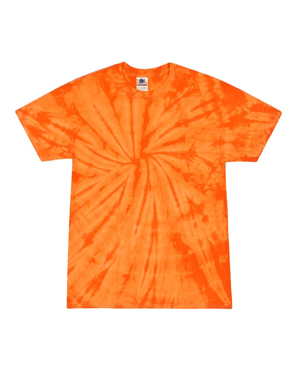 Colortone Unisex Multi-Color Tie-Dyed T-Shirt. 1000 - Spider Orange