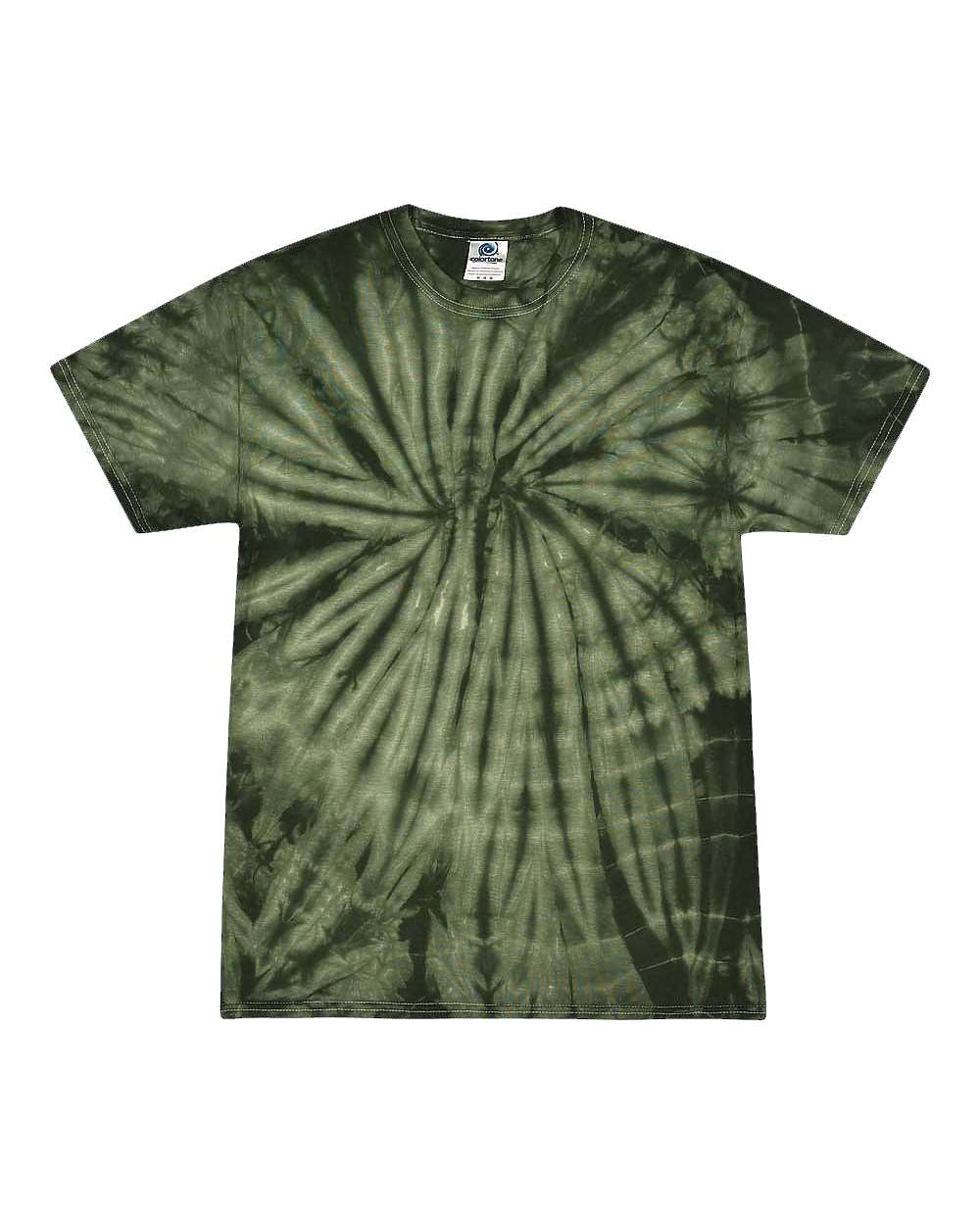 Colortone Unisex Multi-Color Tie-Dyed T-Shirt. 1000 - Spider Green