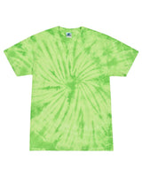 Colortone Unisex Multi-Color Tie-Dyed T-Shirt. 1000 - Spider Lime