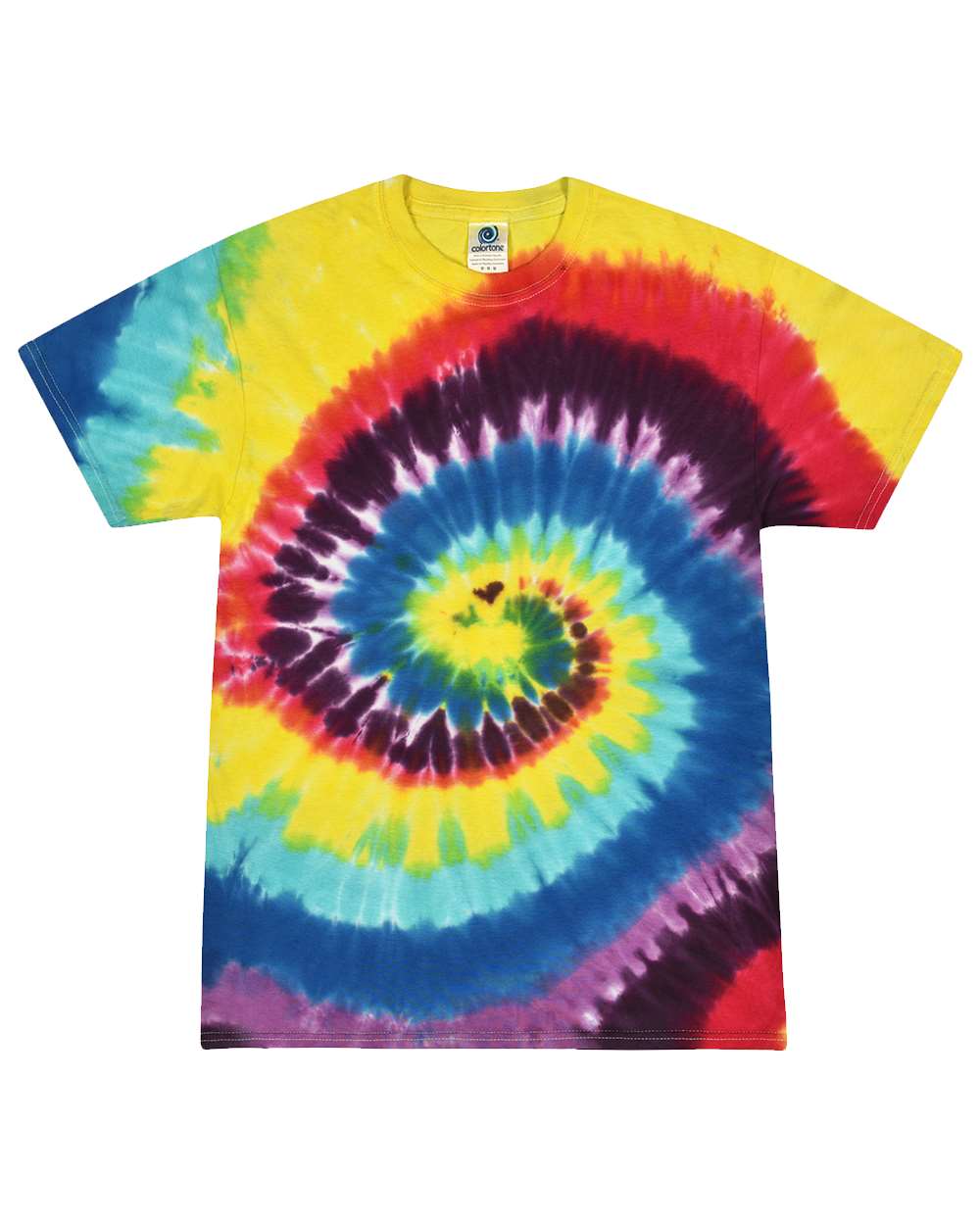 Colortone Unisex Multi-Color Tie-Dyed T-Shirt. 1000 - Carnival
