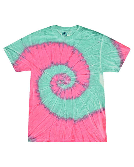Colortone Unisex Multi-Color Tie-Dyed T-Shirt. 1000 - Mint Fusion
