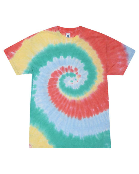Colortone Youth Multi-Color Tie-Dyed T-Shirt. 1000Y - Gum Drop