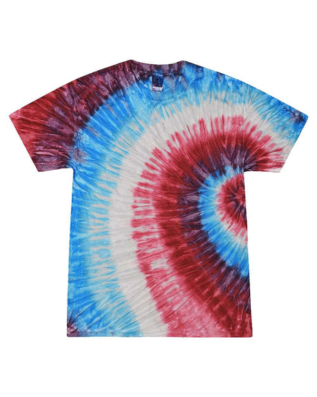 Colortone Youth Multi-Color Tie-Dyed T-Shirt. 1000Y - Fire Cracker